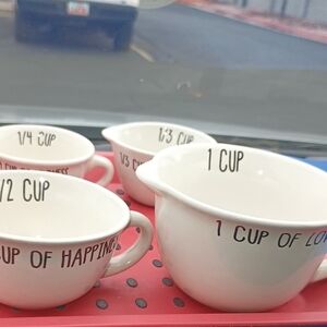 Ceramic Measuring Cups Set - White